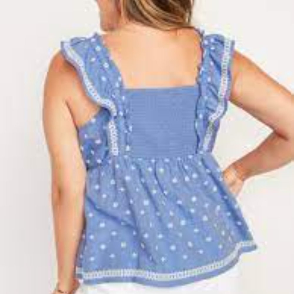 Old Navy | Babydoll Ruffled Top - Picture 6 of 7